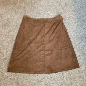 Suede skirt